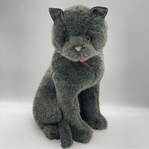 Vintage 1987 Avanti Applause Jockline Russian Blue Cat Stuffed Animal Plush Toy